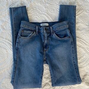 James Jeans Twiggy Throwback skinny jeans raw hem size 26